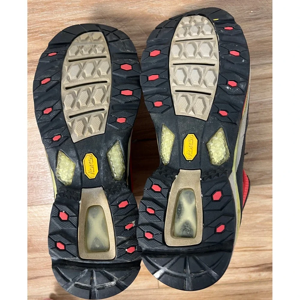 The North Face Hiking Boots Mens 12 Red Orange Gore-Tex Vibram Hiking Gorp Camp